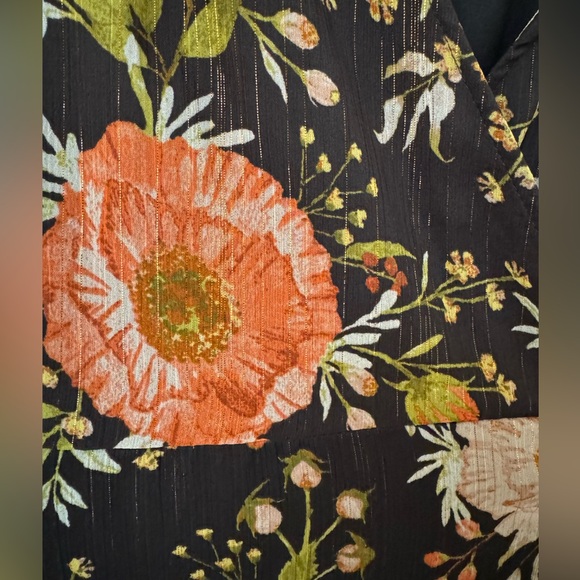 Lauren Conrad Faux Wrap Floral Maxi Dress NWOT Size Medium - Picture 5 of 7